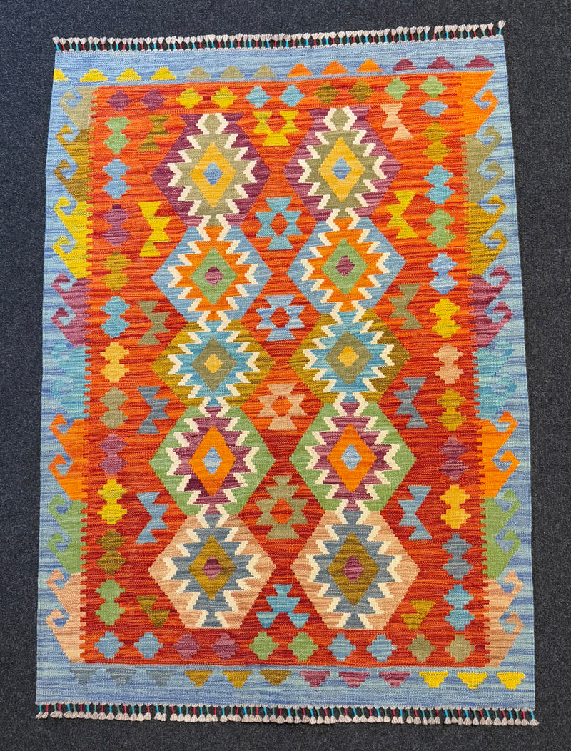 Handvävd Ull kelimmatta - 145 x 104 cm