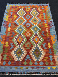 Handvävd Ull kelimmatta - 145 x 104 cm