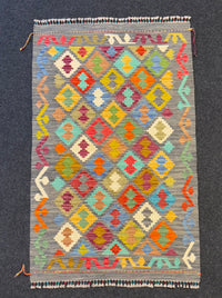 Handvävd Ull kelimmatta - 137 x 85 cm