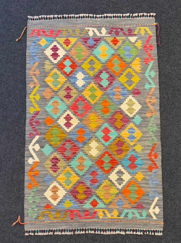 Handvävd Ull kelimmatta - 137 x 85 cm