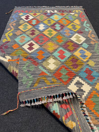 Handvävd Ull kelimmatta - 137 x 85 cm