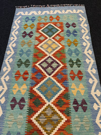 Handvävd Ull kelimmatta - 191 x 75 cm