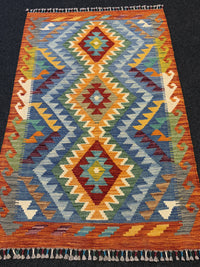 Handvävd Ull kelimmatta - 128 x 81 cm