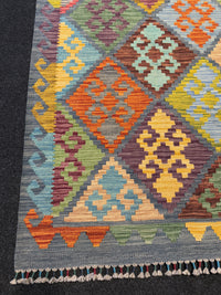 Handvävd Ull kelimmatta - 124 x 83 cm