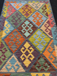 Handvävd Ull kelimmatta - 124 x 83 cm