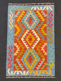 Handvävd Ull kelimmatta - 125 x 84 cm