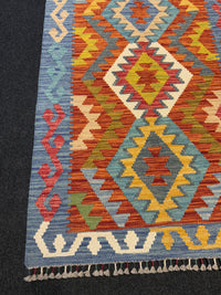 Handvävd Ull kelimmatta - 125 x 84 cm