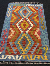 Handvävd Ull kelimmatta - 125 x 84 cm