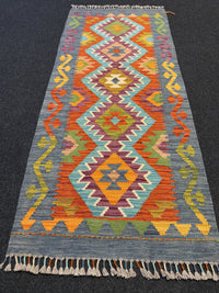 Handvävd Ull kelimmatta - 152 x 64 cm