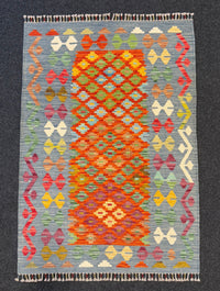 Handvävd Ull kelimmatta - 125 x 86 cm