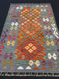 Handvävd Ull kelimmatta - 125 x 86 cm