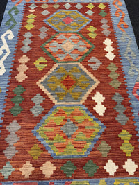 Handvävd Ull kelimmatta - 126 x 83 cm