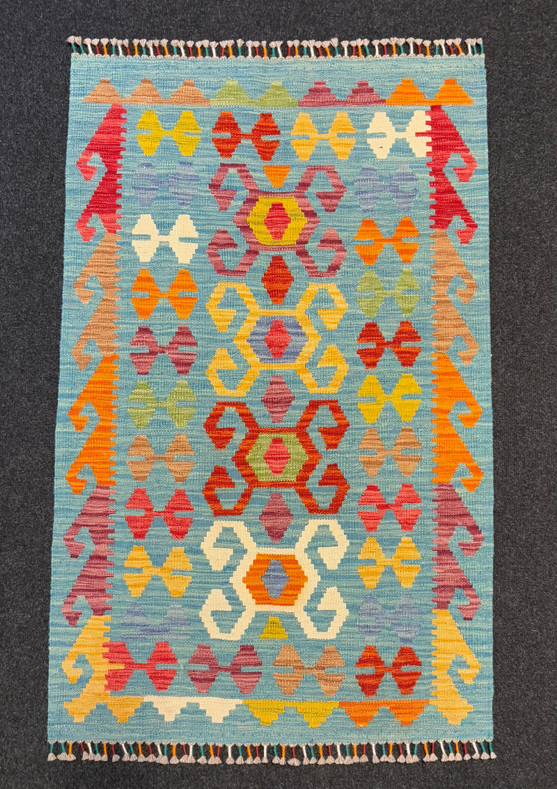 Handvävd Ull kelimmatta - 125 x 78 cm