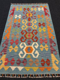 Handvävd Ull kelimmatta - 125 x 78 cm