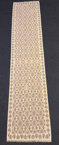 Handvävd Ull kelimmatta - 384 x 82 cm