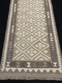 Handvävd Ull kelimmatta - 303 x 80 cm