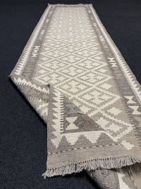 Handvävd Ull kelimmatta - 303 x 80 cm