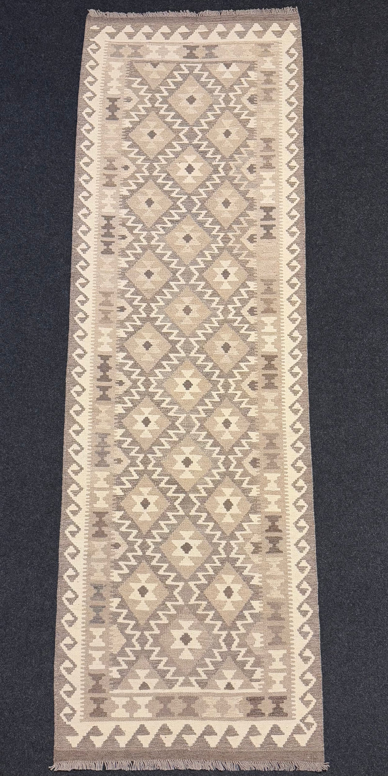 Handvävd Ull kelimmatta - 295 x 90 cm