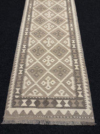 Handvävd Ull kelimmatta - 287 x 73 cm