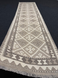 Handvävd Ull kelimmatta - 287 x 73 cm