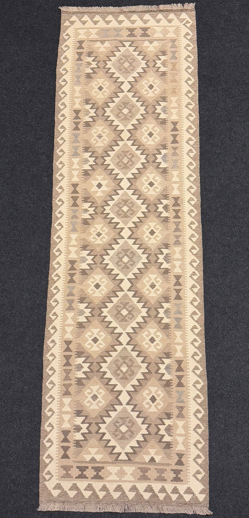 Handvävd Ull kelimmatta - 286 x 81 cm