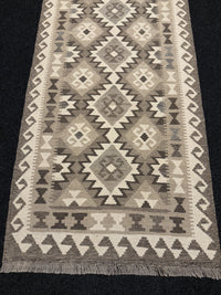 Handvävd Ull kelimmatta - 286 x 81 cm