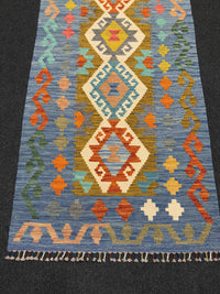 Handvävd Ull kelimmatta - 200 x 80 cm