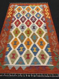 Handvävd Ull kelimmatta - 156 x 99 cm