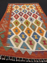 Handvävd Ull kelimmatta - 156 x 99 cm