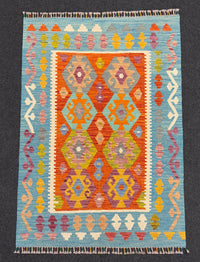 Handvävd Ull kelimmatta - 145 x 102 cm