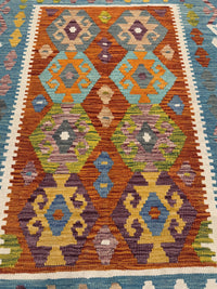 Handvävd Ull kelimmatta - 145 x 102 cm