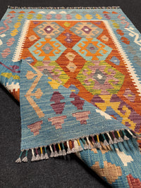 Handvävd Ull kelimmatta - 145 x 102 cm