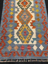 Handvävd Ull kelimmatta - 193 x 80 cm