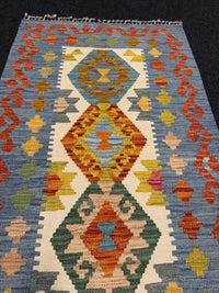 Handvävd Ull kelimmatta - 193 x 80 cm