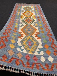 Handvävd Ull kelimmatta - 193 x 80 cm