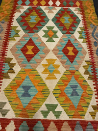 Handvävd Ull kelimmatta - 129 x 86 cm