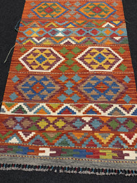 Handvävd Ull kelimmatta - 197 x 80 cm