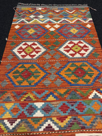 Handvävd Ull kelimmatta - 197 x 80 cm