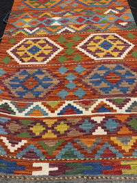 Handvävd Ull kelimmatta - 197 x 80 cm