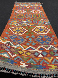 Handvävd Ull kelimmatta - 197 x 80 cm