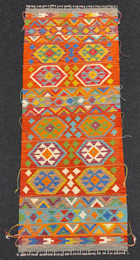 Handvävd Ull kelimmatta - 210 x 83 cm