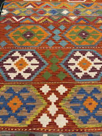 Handvävd Ull kelimmatta - 210 x 83 cm