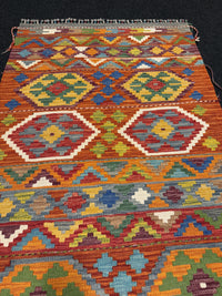 Handvävd Ull kelimmatta - 210 x 83 cm