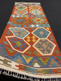 Handvävd Ull kelimmatta - 198 x 77 cm