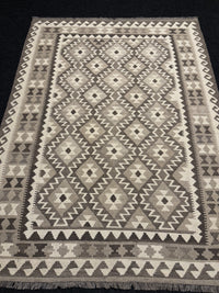 Handvävd Ull kelimmatta - 201 x 153 cm