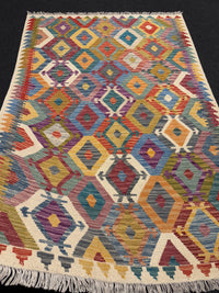 Handvävd Ull kelimmatta - 189 x 127 cm