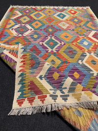 Handvävd Ull kelimmatta - 189 x 127 cm