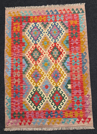 Handvävd Ull kelimmatta - 181 x 123 cm