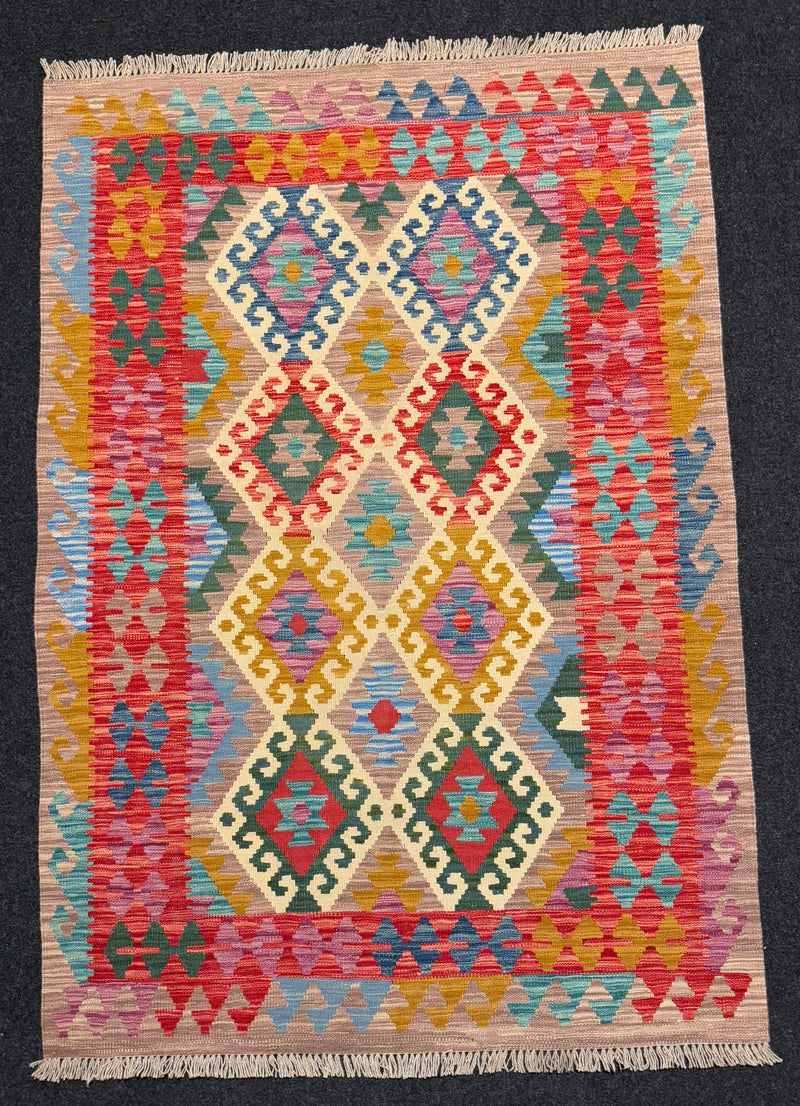 Handvävd Ull kelimmatta - 181 x 123 cm