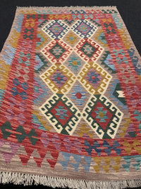 Handvävd Ull kelimmatta - 181 x 123 cm